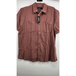 Grayers Men's Burgundy Maroon XL Flex Everyday Knit Shirt NWT 100% Cotton